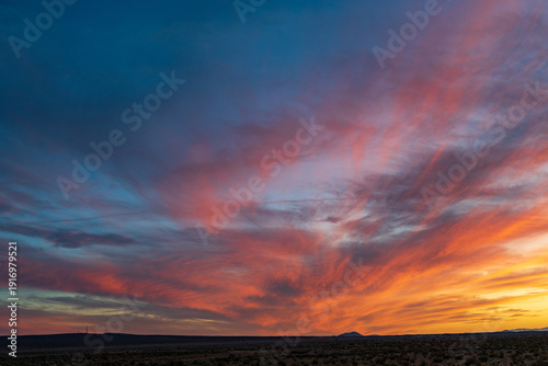 Sunset over the Mojave Desert