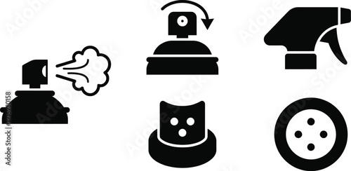 Spray can nozzle icon vector symbol graphic illustration