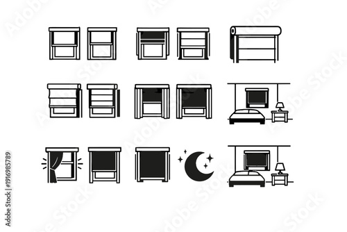 Blind seal calm focus control icon vector tracking minimalist usability window vs