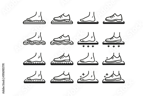Generation footrest focus stability icon setup simple no base silhouette calm image