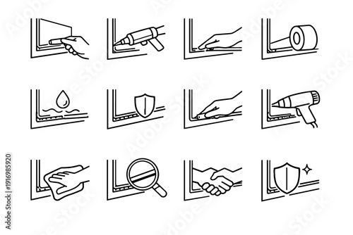 Simple cut vector blade image generation safety removal control icon excess step