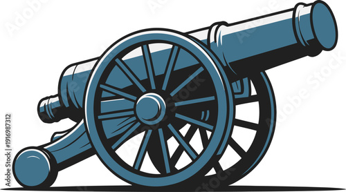 Classic artillery iftar cannon illustration representing madfa al iftar during the holy month of ramadan