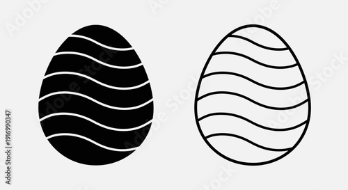 Minimalist black and white egg design, minimalist egg, minimalist egg design, egg, Vector
