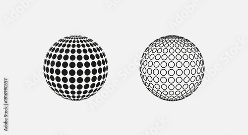 3d sphere grid pattern design elements for graphic design and digital art Vector