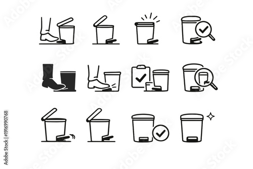 Icon focus quick kitchen foot confirmation pressing icons vector calm verification pedal