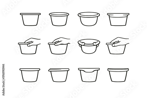 Icon grip vector plant lifting precision minimalist rim defined logic ergonomic pot