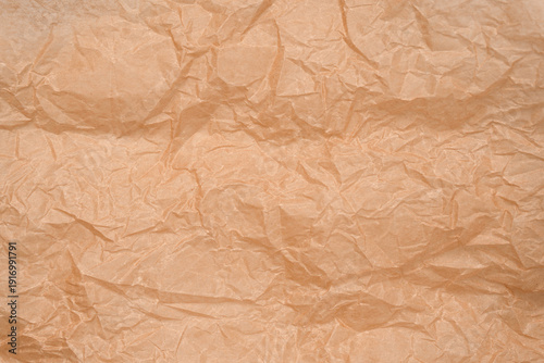 Crumpled paper as background. Top view.
