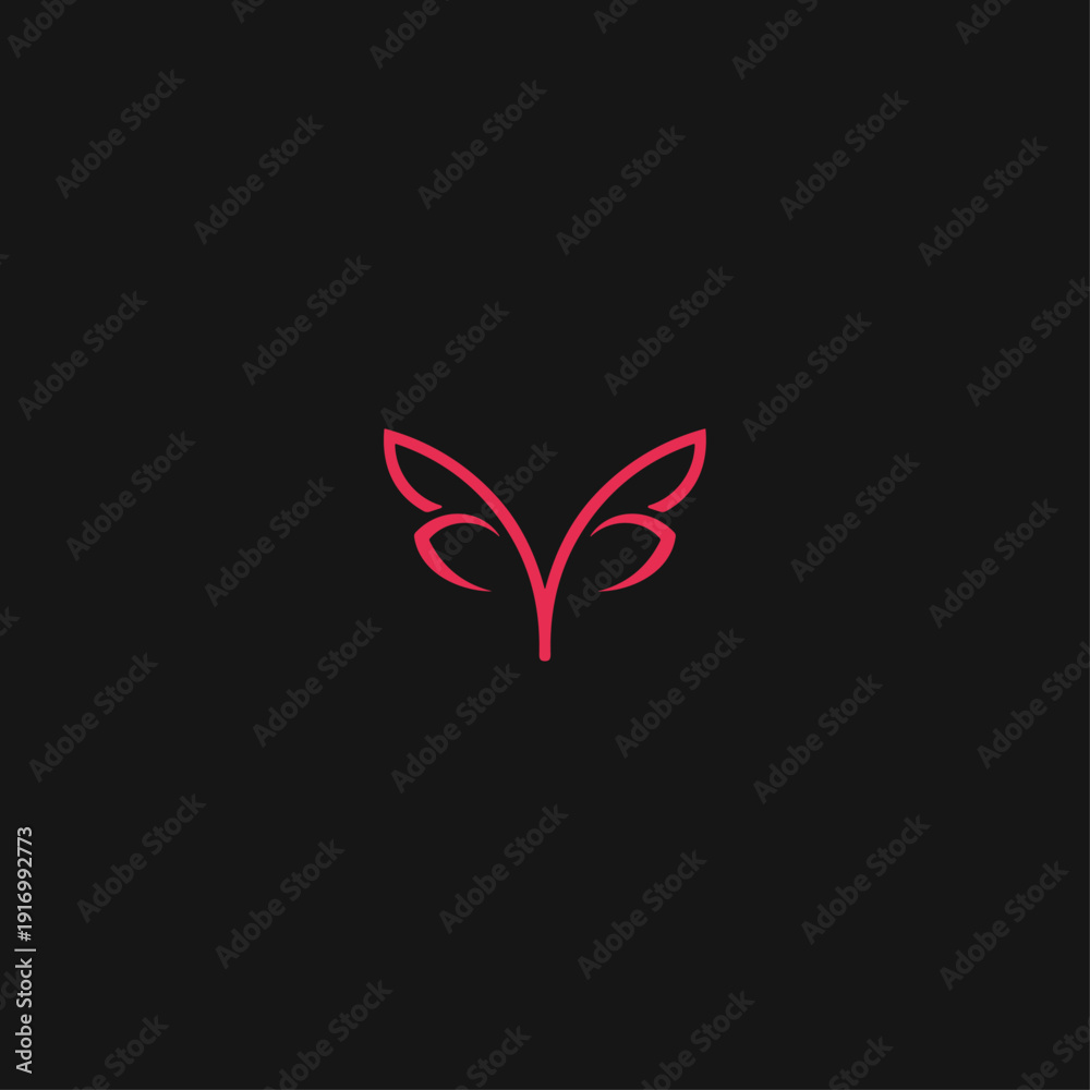 Obraz premium Letter Y wings logo icon flat vector design