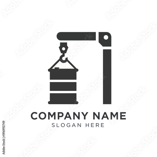 Crane Lifting Container Logistics Operation.