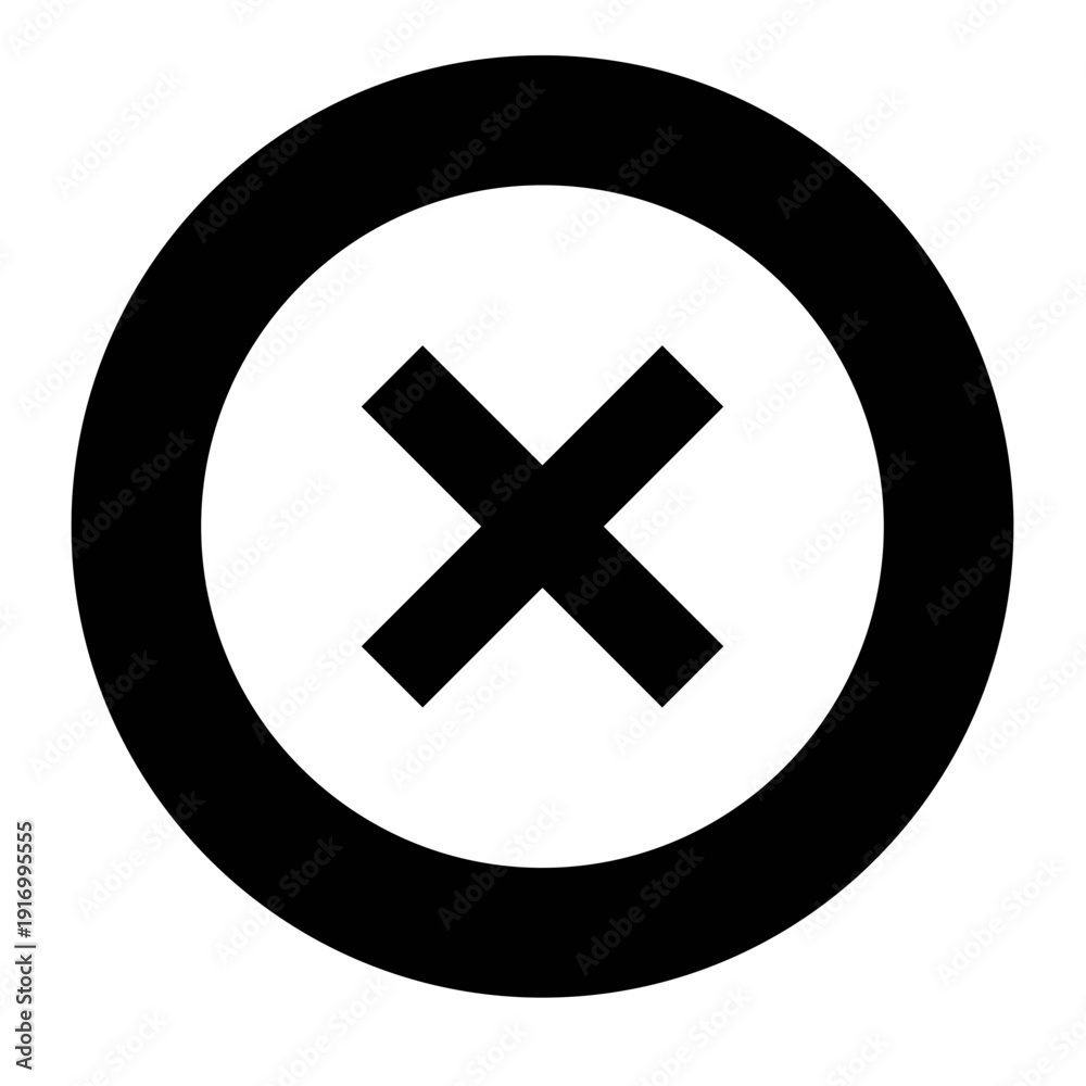 Obraz premium cross x vector icon. no wrong symbol. delete, vote sign. graphic design element set on white background no checkmark icon Cross Circle Icons. Close, Cancel, Error, or Delete Symbol Design