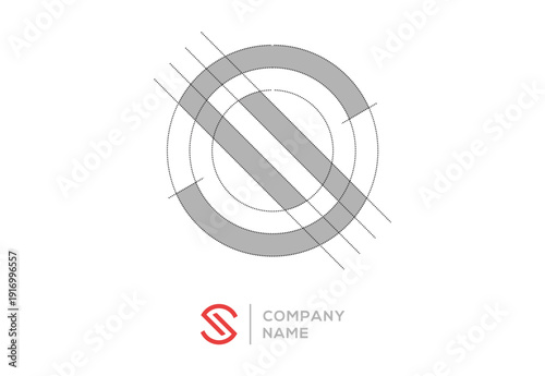 Modern Abstract SC Monogram Logo Design Symbol.