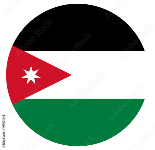 Free Download button Jordan flag icon vector illustration sign  - GFXLoad