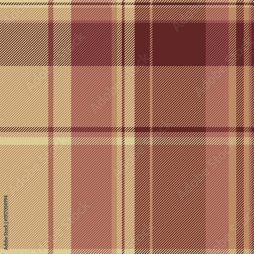 Hispanic textile check texture, stroke pattern plaid fabric. Multi background seamless vector tartan in red and orange colors.