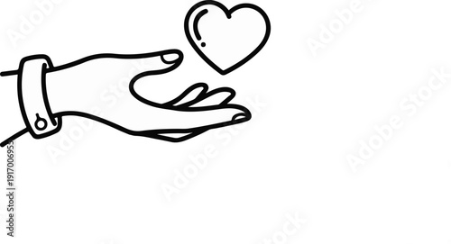 A hand offers a heart, conveying love, care, and support