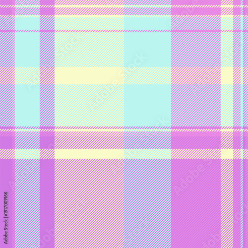 Template pattern background vector, cute check fabric seamless. Floor texture plaid textile tartan in light and purple colors.
