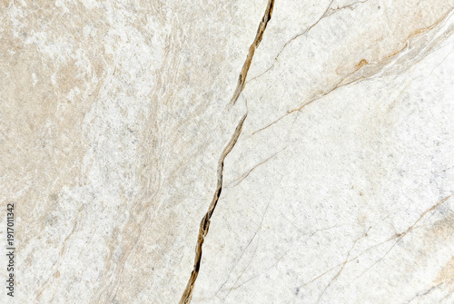 Beige and White Marble Texture with Natural Crack Vein Background