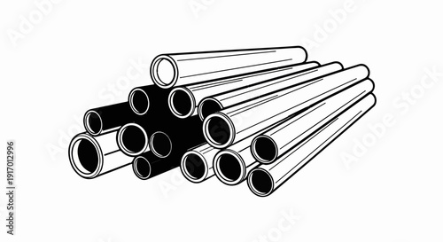 Stack of metallic hollow cylinders of varying diameters and lengths