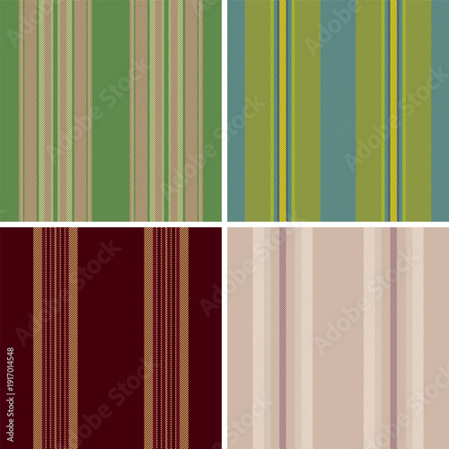 Striped pack designed for British heritage-inspired fashion. Seamless lines patterns ideal for casual wear, outerwear, scarves, and lifestyle projects.