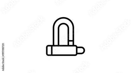 Simple black and white illustration of a padlock symbolizing security and protection.