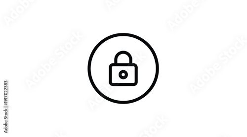 Simple black padlock icon on white background symbolizing security and protection.