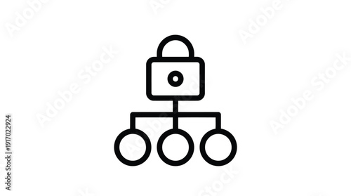 Simple lock icon symbolizing security and protection.