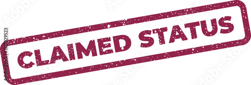 A rectangular grunge textured rubber stamp mark indicating CLAIMED STATUS for official documentation or digital overlays