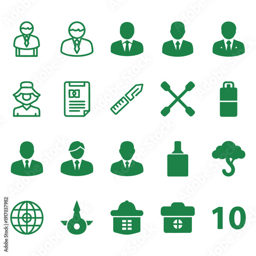 Green of people and symbols business