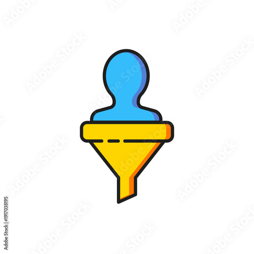 Color Head hunting icon isolated on white background. Business target or Employment sign. Human resource and recruitment for business. Flat filled outline style with shadow. Vector