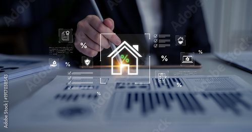 Tableau sur toile The process of home ownership in the real estate market