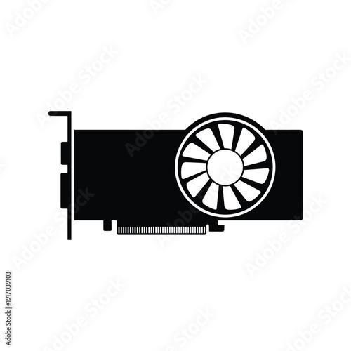 Graphics Card GPU Hardware Icon Vector