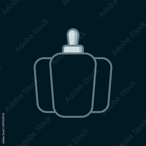 Line Bell pepper or sweet capsicum icon isolated on black background. Flat filled outline style with shadow. Vector