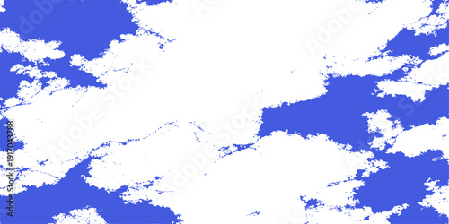 An artistic blue grunge background featuring vibrant watercolor paint splashes and ink splatters on a textured paper design with liquid brush stains and an elegant frame decoration