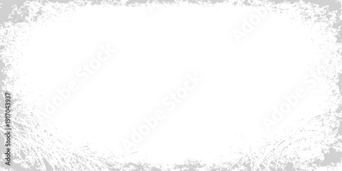 Abstract blue winter grunge frame featuring snowflakes and frosty patterns for a holiday season celebration card decoration