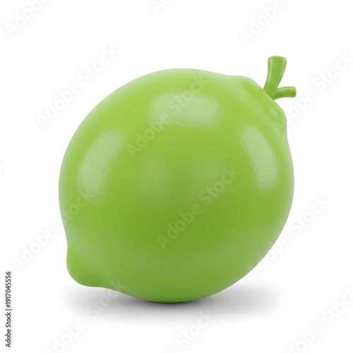 green lime isolated on white