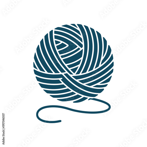 A ball of yarn on a white background