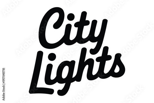 The words 'City Lights' are displayed in a handwritten font on a white background.