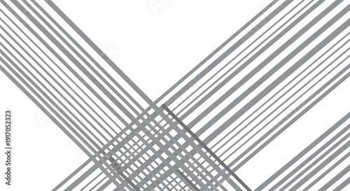 A modern vector graphic illustration of intersecting gray lines on a white background