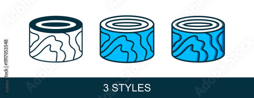 Filled outline Wooden logs icon isolated on white background. Stack of firewood. Vector