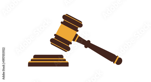 A wooden gavel and sounding block symbolizing law and justice