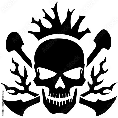 Wallpaper Mural Vector Art Pirate Skull Illustration with Coral and Barnacles for Tattoo and Logo Design Torontodigital.ca