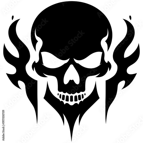 Wallpaper Mural Vector Art Bold Pirate Skull Illustration with Sea Spray Effects for Tattoo or Logo Design Torontodigital.ca
