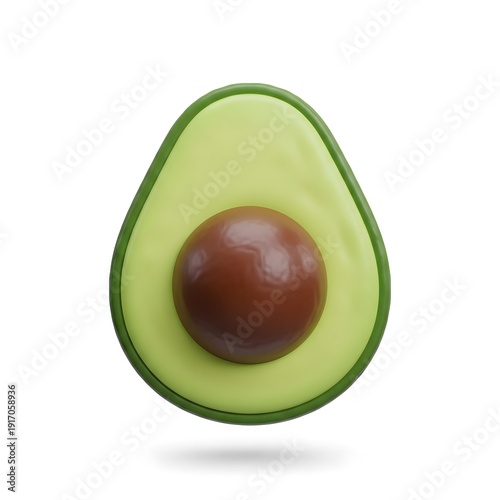 avocado isolated on white background