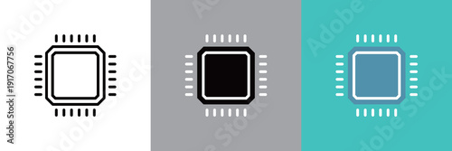 シンプルな電子回路アイコン