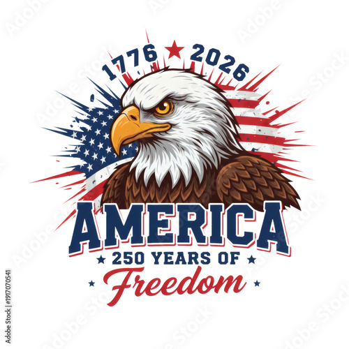 Freedom Anniversary Emblem for 250 Years Celebration