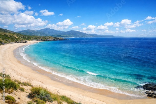 Wallpaper Mural Beach Paradise: Scenic Coastline with Turquoise Water and White Sand Torontodigital.ca