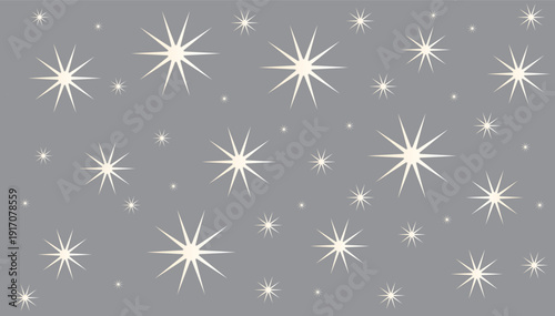 Mid Century Inspired Starburst Pattern on Soft Grey Background