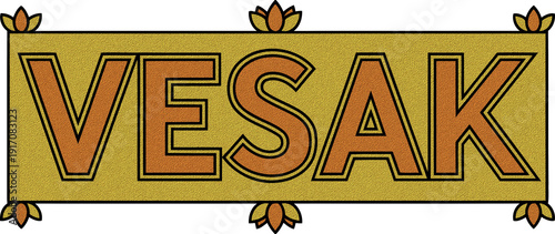 Vesak holiday celebration banner with lotus
