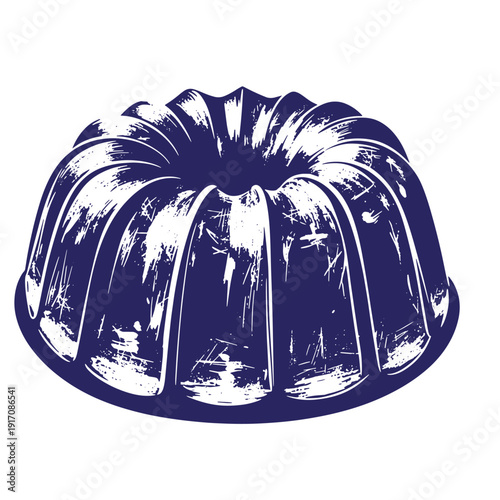 Grunge texture bundt pan cake mold kitchen baking tool for desserts Vintage Style