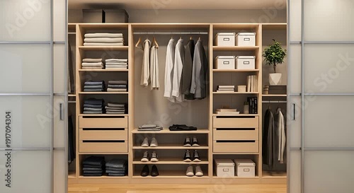 wardrobe with a wardrobe