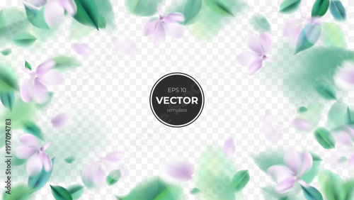 Beautiful pastel floral background with soft leaves and petals in a delicate arrangement.